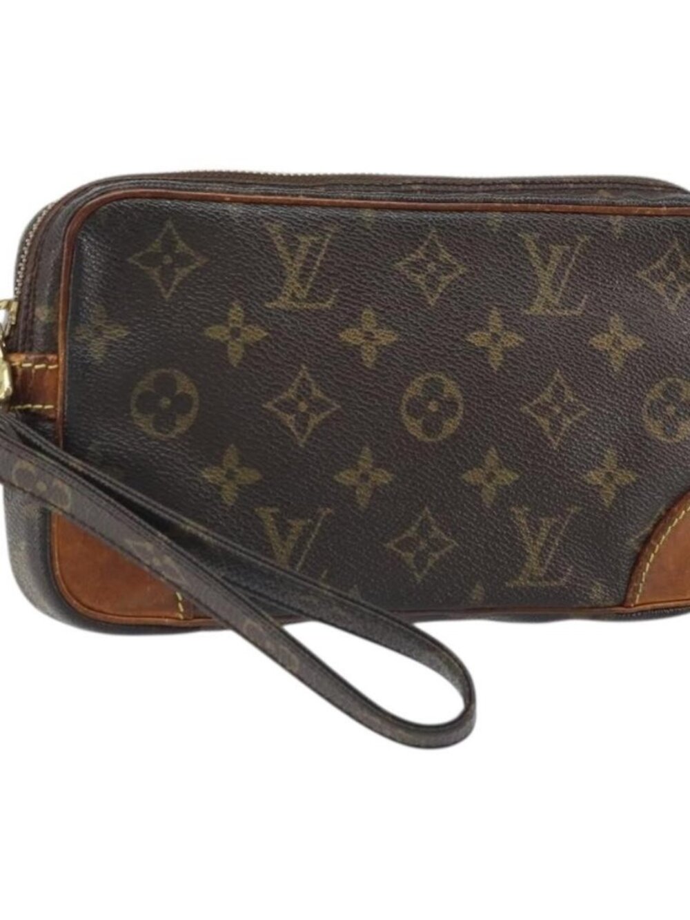 LOUIS VUITTON Monogram Marly Dragonne PM Clutch Bag M51827 LV Auth ka2078